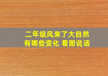 二年级风来了大自然有哪些变化 看图说话